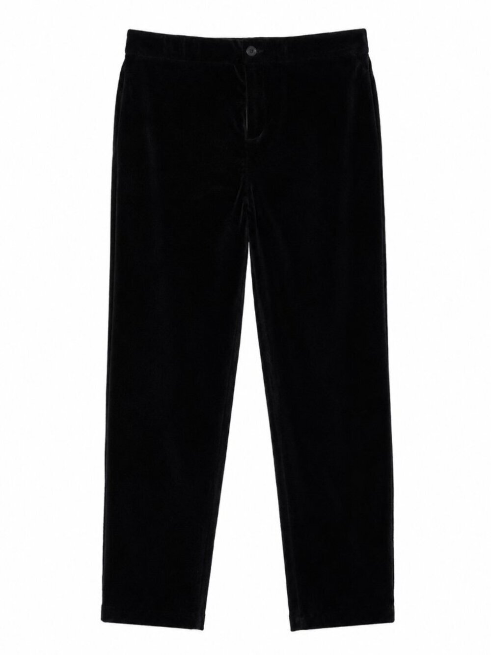 EILEEN FISHER Black Velour Evening Pants Size M | Minimalist Classic Chic Glam